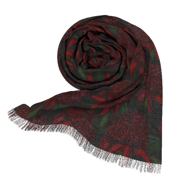 Australian Waratah N.S.W. Light Scarf