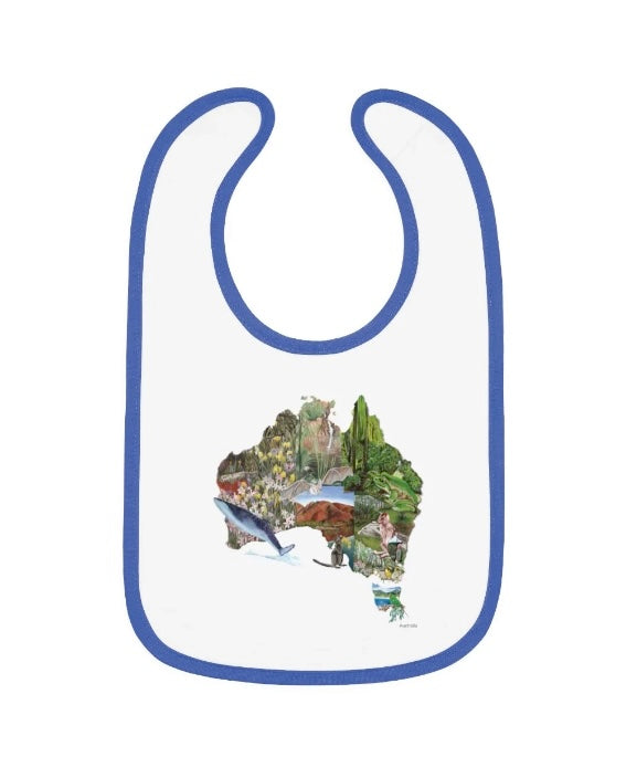 Baby Contrast Trim Jersey Bib