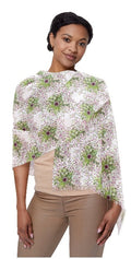 Light Scarf — Delicate Pastel Floral Pattern Scarf