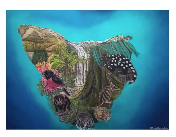 Soft pastel Tasmania Poster
